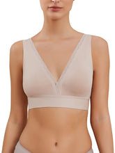 Bralettes for Women V-Neck Bras for Women Beige